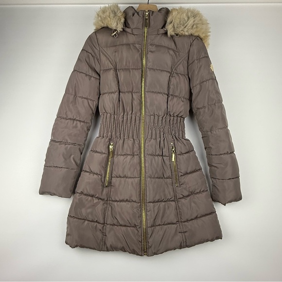 Laundry By Shelli Segal Jackets & Blazers - Laundry by Shelli Segal Puffer Coat – Women’s XS – Belted Waist, Faux Fur Hood